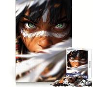 Close-up Portrait of A Woman for Adults 1000 Piece Puzzle Cognitive Train Clean Connection Pattern Build Room Art (38x52cm)