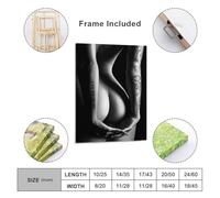Close-up Rear View of Woman's Sexy Buttocks, Standing with Arms And Hands Behind Her Back Poster Canvas Painting Dining Room Decor, Bedroom Art, Wall Decor Living Room,Frameless 20x30inch