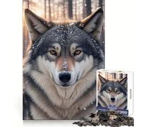 Close Up Snow Wolf Puzzle for Teenagers 1000 Pieces Tension Relief Firm Edge Playful Challenge Home Decor (38x26cm)