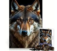 Close Up Wolf Head Jigsaws for Adults1000 Pieces Brain Teaser Bright Color Family Pastime Home Decor (38x26cm)