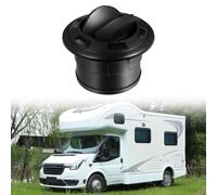 Closeable Rotatable 75mm Black ABS Air Outlet Vent for Webasto and Eberspacher Heaters in RV, Bus, and Marine Applications
