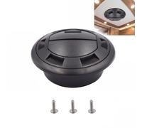 Closeable Rotatable Black Diesel Heater Duct Hose Pipe Air Vent Outlet, 75mm Easy Installation (Φ100/75 with grille)