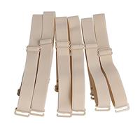 Closecret Lingeries Accessories Ladies Elastic Adjustable Removable Replacement Bra Shoulder Straps 12mm&15mm Width Band (Pack of 3) (Beige, 15mm Width Band)