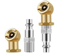 Closed Ball Air Chuck Internal Thread Pump Nozzle 1/4NPT Brass Air Compressor Tire Inflator Attachment Car Tyre Inflator Valve Connector Portable for Car Truck Bicycle Motorcycle