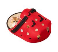Closed Cat Bed Christmas Slipper-Shaped Nest with Scratching Mat | Cat bed with hood. For resting and in the afternoon in the apartment on the balcony in the Christmas bat red slippers
