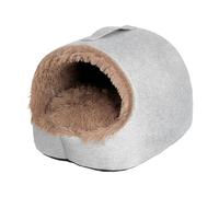 Closed Cat Bed | is made of a soft, dense fleece material that effectively traps and retains body heat, keeping small pets warm during colder months.