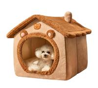 Closed Cat Bed - Plush & Warm Sleeping , Small Pet Shelter, Soft Retractable Dome, Soft Insulated Nap House | Balcony