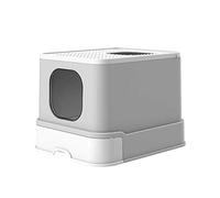 Closed Cat Litter Box, Easy to Clean, Ergonomic Litter Shovel Included, Large Size, Anti-Splash Design