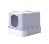 Closed Cat Litter Box, Easy to Clean, Ergonomic Litter Shovel Included, Large Size, Anti-Splash Design