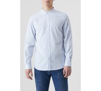 Closed Collarless Shirt Shirts & Blouses Ocean Blue size S | Casual Shirts Outlet | Men | Blue S