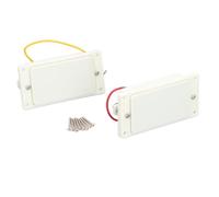 Closed Electric Guitar Humbucker Pickup Double Coil High Output Low Noise Warm Rich Tone for Epiphone LesPaul Guitar Bridge and Neck Position Durable Plastic Metal Magnet 2PCS Set (White)