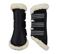 Closed front horse gaiters with fur and tendon protection Horze Lincoln