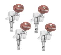 Closed Gear for Classical Guitar Brown 4-String Tuning Pegs Precise Control for Enhanced Performance Guitar Accessories Replacement Set