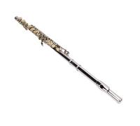 Closed Hole Flute, Downcut Diagonal Embouchure Ergonomic G Key Offset Dual Cushion Pads Cupronickel 16 Key Instrument for Beginners Students Practice Performance Travel