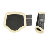 Closed horse gaiters with breathable lining and faux fur USG