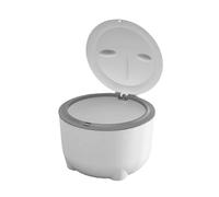 Closed one-click isolation pet cat litter bin (grey)