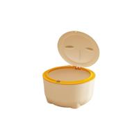 Closed one-click isolation pet cat litter bin (Yellow)