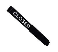 Closed Open - Privacy Slider Door Sign, Modern Style Display, Portable Store Display, Sliding Walls Indicator | Easy Design Reversible Shop Sign