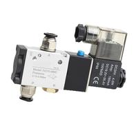 Closed Pneumatic Air Solenoid Valve 3V210-08-NC DC24V AC220V Normally Open 3V110-06-NO 3V210-08 3V310-10 3V410-15(3V410-15-NC DC24V,with 6mm Fittings)