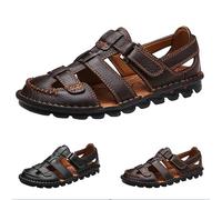 Closed Sandals with Wedge Heel Women's Strappy Sandals Women's Flat Beach Sandals Non-Slip Leisure Sandals Hollow Out Breathable Outdoor Sandals Lightweight Summer Sandals Ankle Sandals, a, 11.5 UK