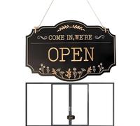 Closed Signs Company - Double Sided Sign Bar, Double Sided Wood Frame, Information Kit | Display Management Joint, Workspace Utility for Reversible Signage Bie
