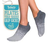 Closed Toe Grip Socks, Non-Slip Pilates & Yoga, Cushioned Arch Support, Glacial Moraine, Small-Medium