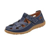Closed Toe Leather Sandals For Women Uk Casual Hollow Out Summer Ladies Outdoor Walking Sandals Shoes Ankle Strap Sliders Slingback Slippers Fashion Holiday Beach Easy Fasten Flat Sandal