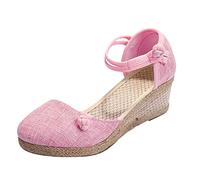 Closed Toe Sandals for Women Summer Ladies Shoes Closed Toe Soft Wide Fit Sandal Platform Wedge Heel Sandals Thick Bottom Fish Mouth Sandals with Arch Support Walk Sandals Casual Sandals 2024