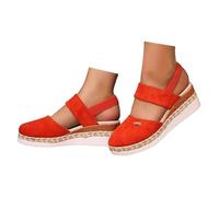 Closed Toe Sandals for Women,Wedge Espadrilles for Women,Low Heels Closed Toe Summer Adjustable Ankle Strap Shoes,Ankle Strap Slide Slingback Slider Wide Fit Sandal Comfortable Walking Shoe