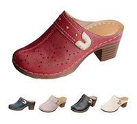 Closed Toe Sandals For Women Wide Fit Block Heel Sandal Slides, Orthopedic Sandals, Women Arch Support Summer Platform Slippers Mule Sandal, Outdoor Walking Slippers, Comfort Slip On Slider
