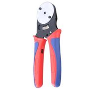 Closed-Type Terminal Crimper with Four-Point Crimping, DSC12 | Adjustable Terminal Positioner, Alloy Steel Crimping Head, Spring-Assisted Return with Contoured Handle Grip
