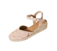 Closed Wedge Heel Shoes, Elegant Women's Platform Sandals, Comfortable Elegant Summer Shoes, Lightweight Breathable Pumps Shoes with Buckle, Sandals with Heel, Beach Shoes for Leisure, Everyday Use