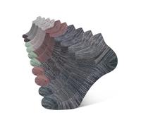 CLOSEMATE Mens Colourful Trainer Ankle Socks Non Slip Cotton 5 Pairs | Heel tab & reinforced toe, breathable moisture-wicking, durable mesh-knit, combed cotton, ideal for training & daily wear