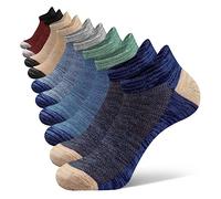 CLOSEMATE Mens Colourful Trainer Ankle Socks Non Slip Cotton 5 Pairs | Heel tab & reinforced toe, breathable moisture-wicking, durable mesh-knit, combed cotton, ideal for training & daily wear