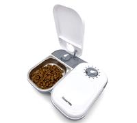 Closer Pets C200 2 Meal Automatic Pet Feeder For Cats And Small Dogs With Stainless Steel Bowl Inserts and Ice Pack