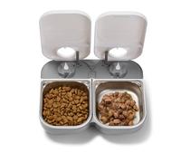Closer Pets C200 2 Meal Automatic Pet Feeder For Cats And Small Dogs With Stainless Steel Bowl Inserts and Ice Pack