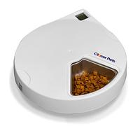 Closer Pets Automatic Pet Feeder | Cat or Small Dog Bowl with Digital Timer | For Wet or Dry Pet Food, up to 330g in Each (formerly Cat Mate) (5 Meal Feeder Stainless Steel Bowl)
