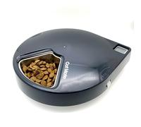 Closer Pets C500 Automatic 5-Meal Pet Feeder - Including Stainless Steel Bowls, Digital Timer and Twin Ice Packs, for Wet and Dry Food, Bowls up to 330 g Each, Grey