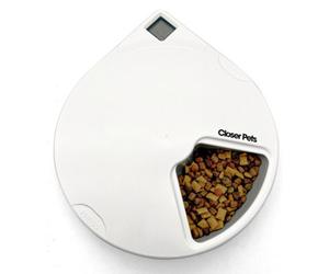 Closer Pets Five-Meal Automatic Battery Powered Pet Feeder With Digital Timer (C500)