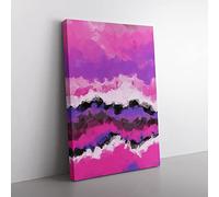 Closer To The Start Abstract Canvas Wall Art Print Ready to Hang, Framed Picture for Living Room Bedroom Home Office Décor, 50x35 cm (20x14 Inch)