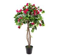 Closer2Nature Artificial Plant - 4ft Pink Bougainvillea Plant; Perfect Indoor Plant and Outdoor Plants with Decorative Fake Flowers, Tall Artificial Plants Blossom Tree with Plastic Pot