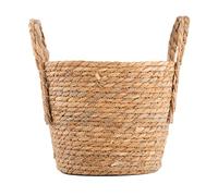 Closer2Nature Robust Natural Rush Basket - Stylish Room Decor Round Rope Basket; Perfect as Under Bed Storage; Bathroom Storage, Cupboard Organiser and General Storage Baskets - Medium