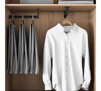 Closet Hanger Rod Ceiling To Wall, Top Mount Closet Hanging Rod Complete Kit For Laundry Room/Kitchen Cupboard/Shoe Cabinet/Cloakroom （Length Within The Interval: Free Processing And Cutting） (Color