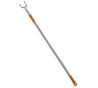 Closet Hook Pole, the Newly Upgraded 1.6 Meters (63in), Telescopic Clothes Hook Steel Clothes Pole, Suitable for Wardrobe, Clothes Line, Hanger, Hanger Pole (Brown)