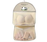 Closet Mesh Storage Bag - 2 Layer Organizers with Hook for Hanging, Transparent Visual No Drill Pouch with Lightweight Design for Shower Gym College Dorm RV Cabin Storage Accessories