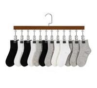 Closet Organizer Clips - Underwear Holder Hanger, Gym Clothes Rack | Space Saving Vertical Wardrobe Rail, Hanging Fabric Multipurpose Trousers Peg System for Bedroom Storage Dorm Room