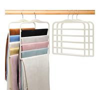 Closet Organizers and Storage,Magic Pants Hangers Space Saving,Velvet Hangers for Organization and Storage,Dorm Room Essentials for College Students Girls,Home Organization Scarf Hangers-5 Pack