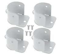 Closet Rod Bracket, Flange Closet Holder,4pcs Flange Code Closet Pole Flange Holders Closet Bracket Hooks Window Rod Hanging Guide White