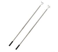 Closet Rod for Clothes Hanger with Hook, for Organizing Laundry and Drying Solutions (2PCS)