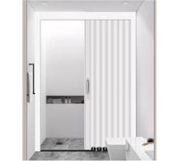 Closet Sliding Door Accordian Door Lockable Privacy Sliding Doors for Closet Bathroom Office, 203cm High Aluminum Room Divider Sliding Door(Wide 47in/119cm)